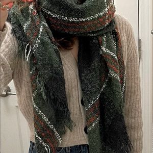 FreePeople Plaid Blanket Scarf